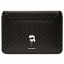 Karl Lagerfeld KLCS14SAKHPKK Laptop Sleeve for 14 inch, black, Saffiano Monogram Ikonik