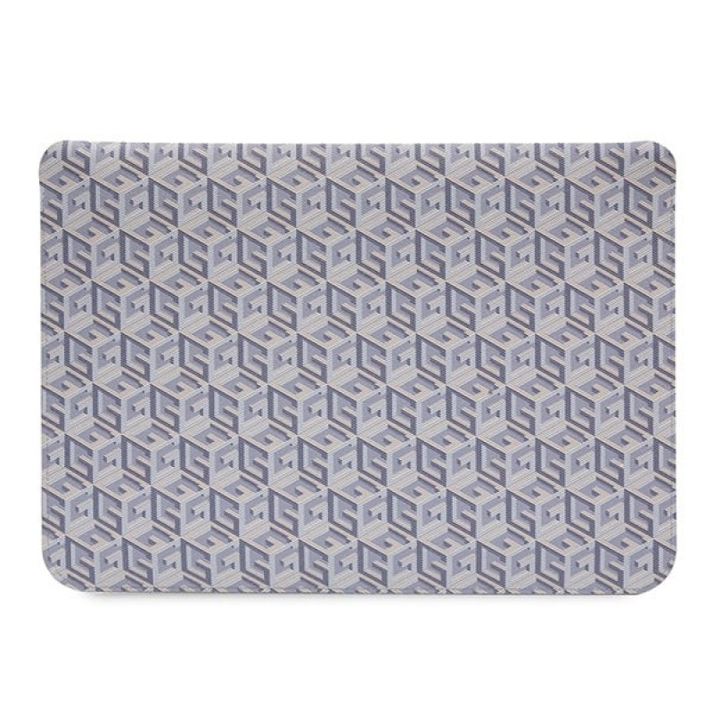 Guess GUCS16HGCFSEB Laptop Sleeve for up to 16 inch, GCube Stripe, blue