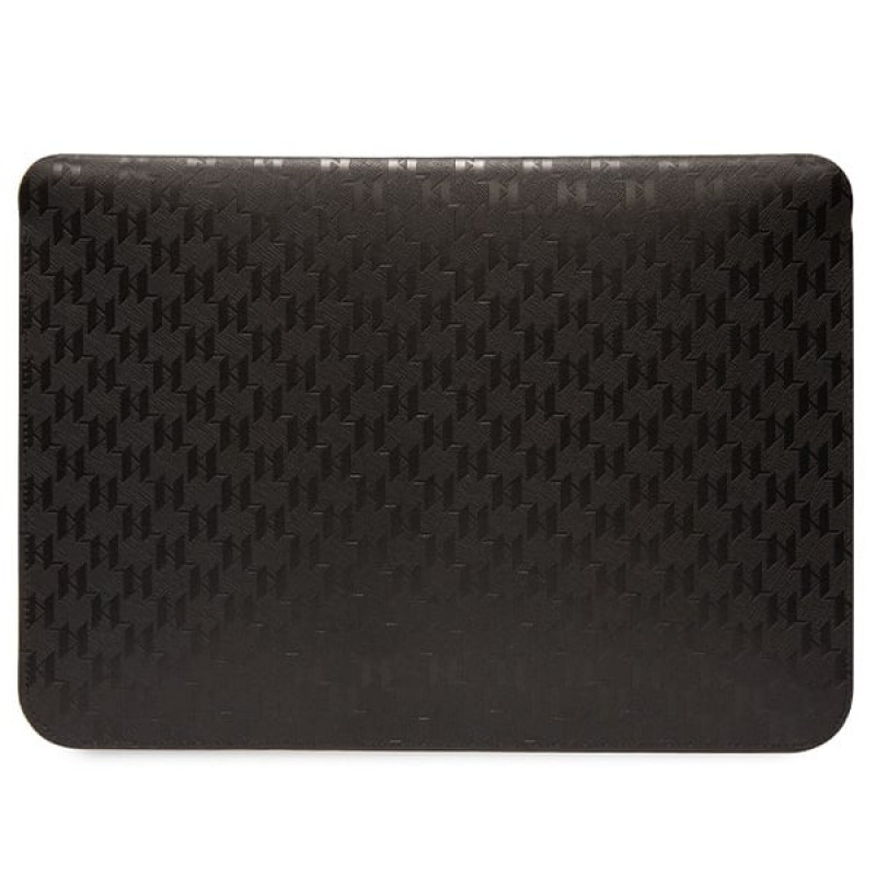 Karl Lagerfeld KLCS14SAKHPCK Laptop Sleeve for 14 inch, black, Saffiano Monogram Choupette