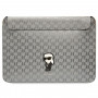 Karl Lagerfeld KLCS14SAKHPKG Laptop Sleeve for 14 inch, silver, Saffiano Monogram Ikonik