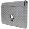 Karl Lagerfeld KLCS14SAKHPKG Laptop Sleeve for 14 inch, silver, Saffiano Monogram Ikonik