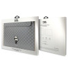 Karl Lagerfeld KLCS14SAKHPKG Laptop Sleeve for 14 inch, silver, Saffiano Monogram Ikonik