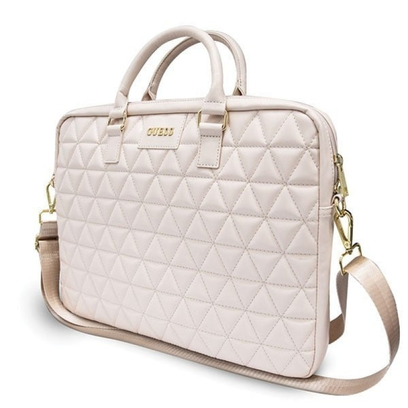 Guess GUCB15QLPK Laptop Bag 15 inch, pink, Quilted