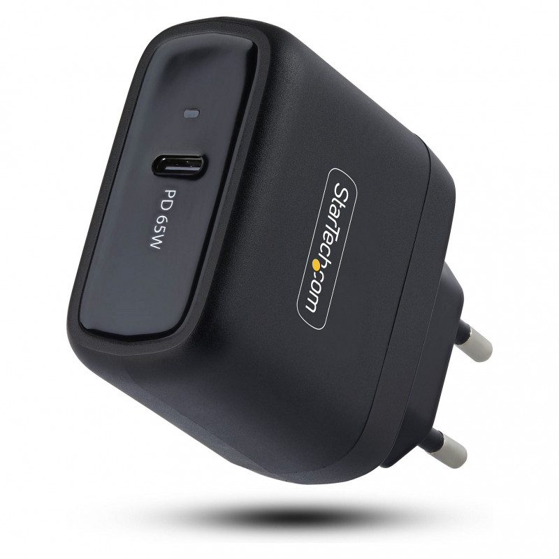 StarTech.com 1065EB-WALL-CHARGER 65 W USB-C GaN laptop charger, black