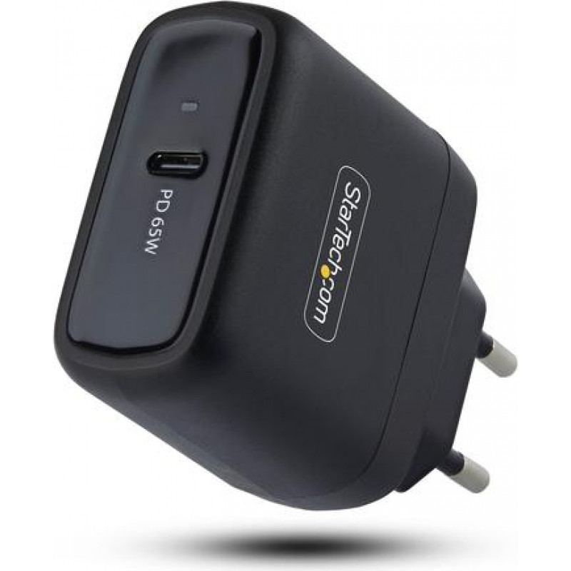 StarTech.com 1065EB-WALL-CHARGER 65 W USB-C GaN laptop charger, black
