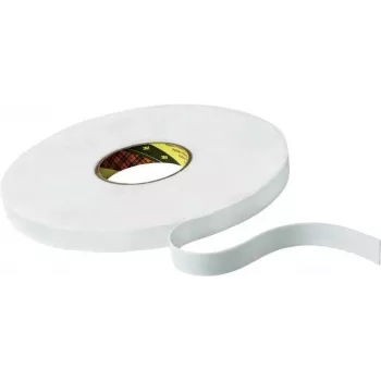 3M 9508W Double-Sided Polyethylene Foam Tape, 66 m x 19 mm, White, 0.8 mm Thick, Modified Acrylic Adhesive, 1 Roll KT777306350