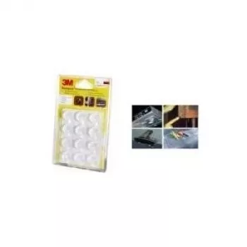 3M Bumpon Protective Bumper SJ5344BL, Transparent, Round, 19.0 mm Diameter, 4.0 mm Height, Self-Adhesive, Vibration Damping
