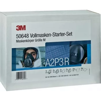 3M Full Face Mask Starter Set 6000 Series Medium with A2P2 Filters (DE272919916)