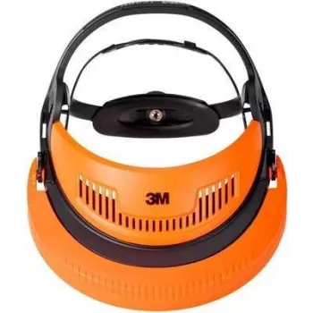 3M G500-GU Polyamide Safety Helmet with Mesh Visor and Earmuffs, Black/Yellow 7000104156