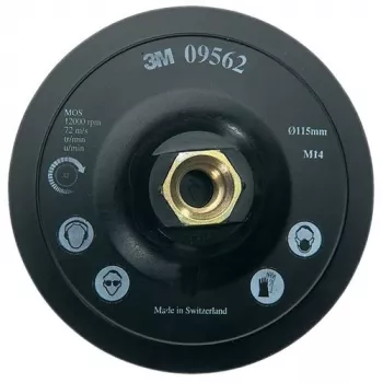 3M Hookit Backing Pad 115mm M14 Thread, Medium Density, 12500 RPM