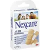 3M Nexcare Universal Adhesive Plasters, 20 Assorted Strips, Skin-Tone, Breathable & Water-Repellent, Latex-Free (N0320AS)