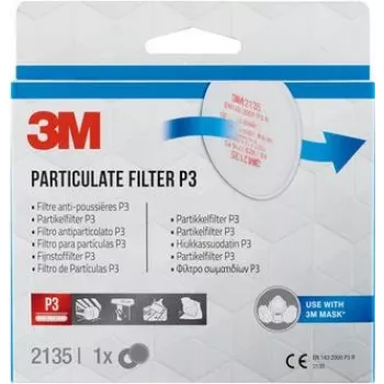3M Particulate Filter FFP3 2135PRO1, 1 Pair (2135PRO1)