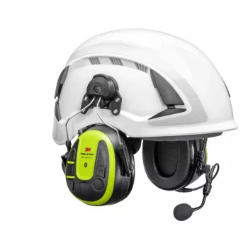 3M Peltor WS Alert X MRX21P3E3WS7 Bluetooth Helmet-Mounted Headset with 30 dB SNR, High-Visibility Yellow