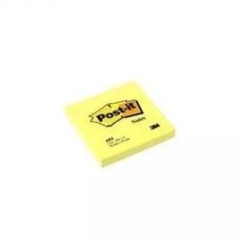 3M Post-it Notes 654, 76 x 76 mm, Canary Yellow, 100 Sheets per Pad, Pack of 12