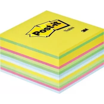 3M Post-it Notes Cube, 76 x 76 mm, Ultra Colors, 450 Sheets, PEFC Certified Paper, 1 Cube (2030-U)
