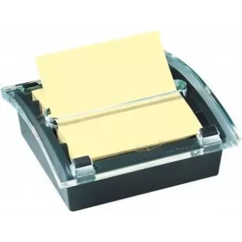 3M Post-it Recycling Z-Notes Self-Stick Notes Yellow, 12 Pads + Free Dispenser (C2014Y12)