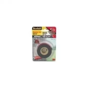 3M Scotch Double-Sided Mounting Tape, 19 mm x 1.5 m, Extra Strong, Grey, Holds 6 kg per 30 cm 40021915