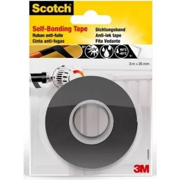 3M Scotch Self-Fusing Silicone Repair Tape 4704, 25 mm x 3 m, Black