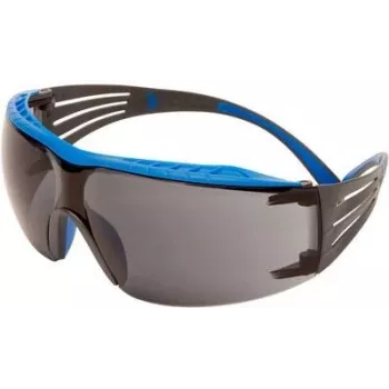 3M SecureFit SF402XSGAF-BLU Safety Glasses, Grey Anti-Fog Anti-Scratch Lens, Blue Frame, XS