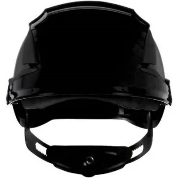 3M SecureFit X5512V-CE-4 Vented Safety Helmet with UV Indicator, Black, EN 397