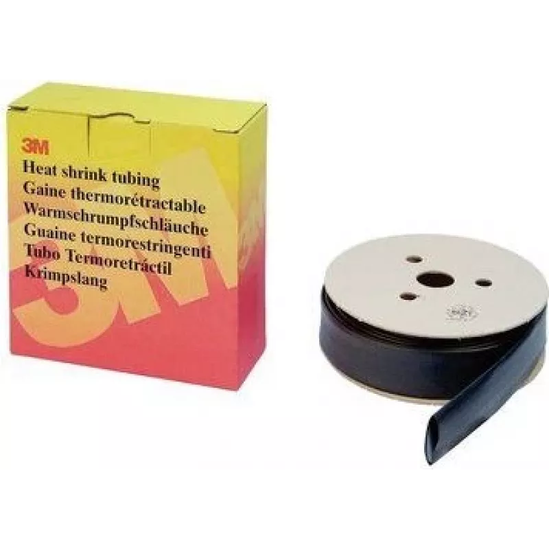 3M TE100034830 Heat Shrink Tubing 12.7mm Black 1.22m 2:1