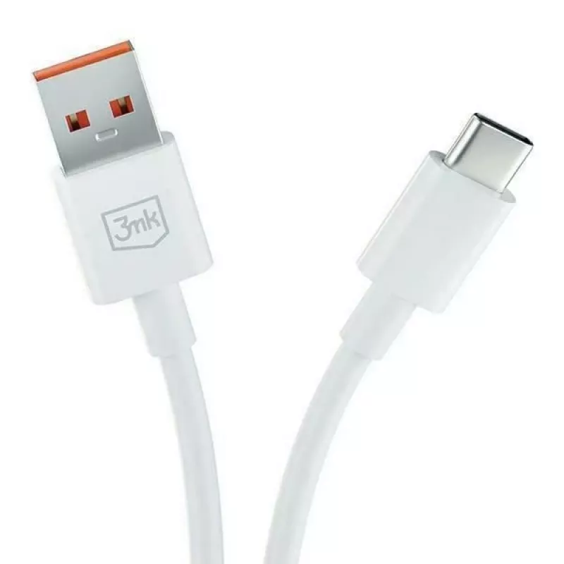 3MK Hyper Cable USB-A to USB-C 5A 60W 1.2m White