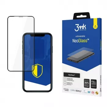 3MK NeoGlass Hybrid Glass Screen Protector for Apple iPhone Xr/11 - Black
