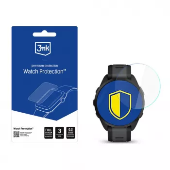 3MK Watch Protection FlexibleGlass Hybrid Glass Screen Protector for Garmin Forerunner 165 - 7H Hardness, 0.2mm, Bubble-Free
