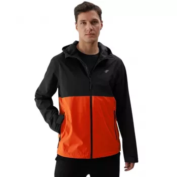 4F Men's Technical Jacket M444 Red XL - Waterproof Breathable Hiking Shell