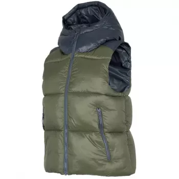 4F Women's Khaki Quilted Vest H4Z22 KUDP004 43S Size M