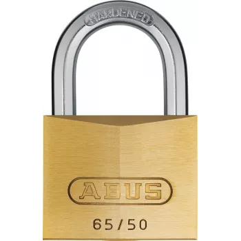 ABUS 65/50 KD Padlock - Solid Brass Body, Hardened Steel Shackle, Keyed Different