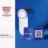 ABUS ABLO10000W Wireless Door Lock Actuator for Euro Profile Cylinders, Surface-Mounted, White