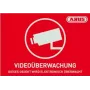 ABUS AU1421 Rectangular Red/White Self-Adhesive Alarm Sticker 74 x 52.5 mm