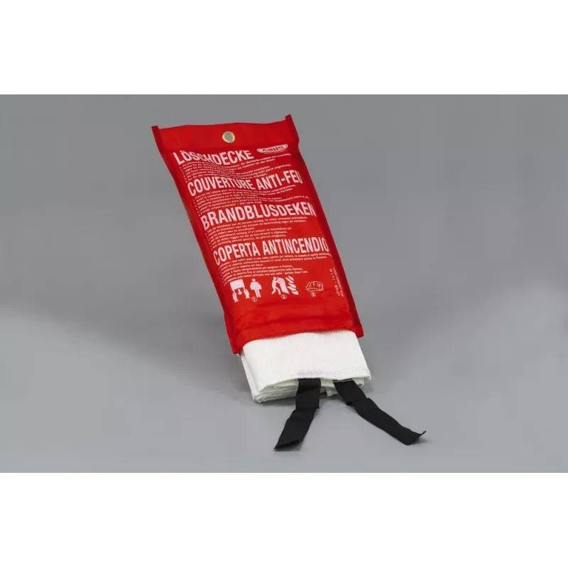 ABUS LD1118 Fire Blanket 100 x 100 cm Fiberglass Red DIN EN 1869:2001 86672