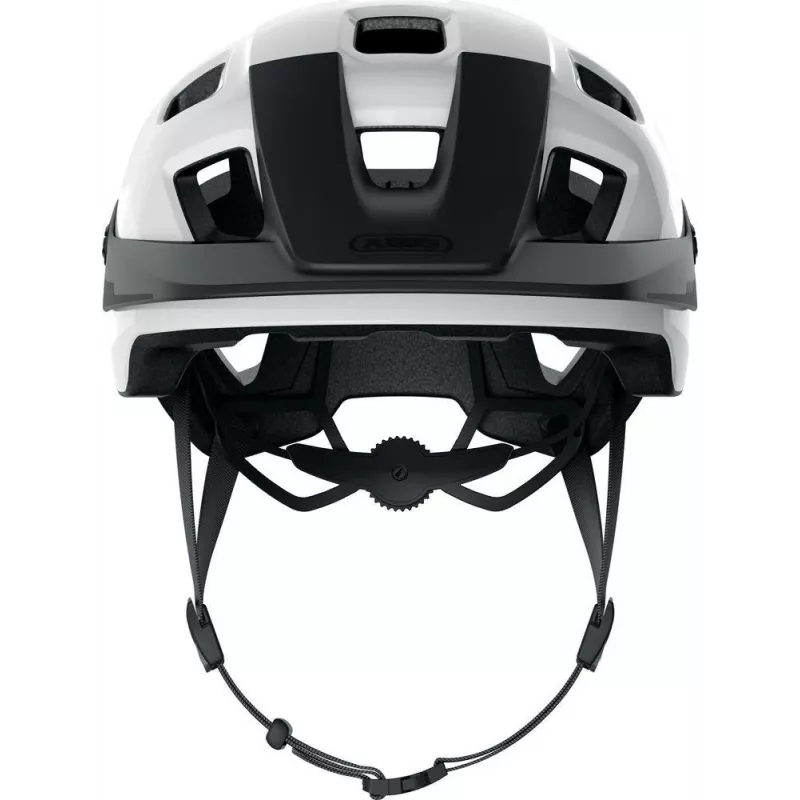 ABUS MoTrip Cycling Helmet with Fixed Visor - Velvet Black, Size M (52-57 cm)