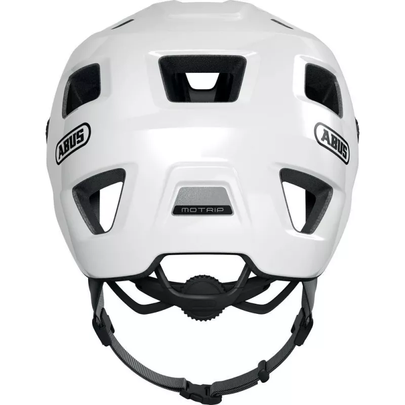 ABUS MoTrip Cycling Helmet with Fixed Visor - Velvet Black, Size M (52-57 cm)