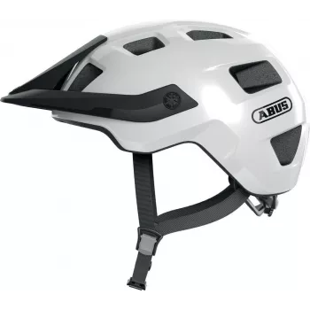 ABUS MoTrip Cycling Helmet with Fixed Visor - Velvet Black, Size M (52-57 cm)