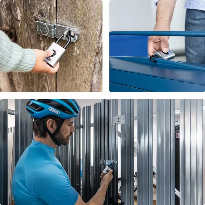 ABUS Security-Center ABEO10000 Bluetooth Padlock, Silver