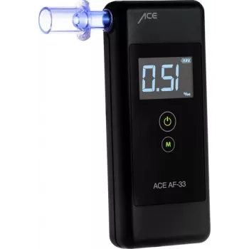 ACE OF SWEDEN AF-33 Digital Alcohol Tester Dark Grey, 0.00–5.00 ‰, LCD Display, Semiconductor Sensor, 2x AAA 107075