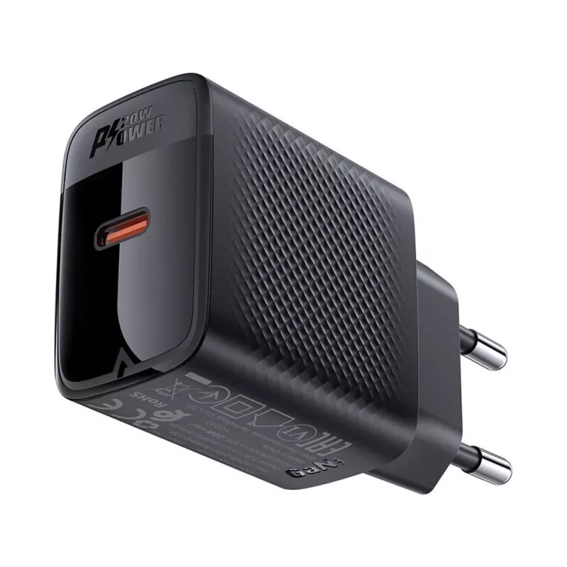 ACEFAST A82 GaN USB-C PD 20W Wall Charger - Black