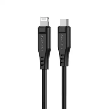 Acefast Apple Lightning to USB-C Cable 1.2m 30W 3A MFI Certified Fast Charging Data Sync Cable Black