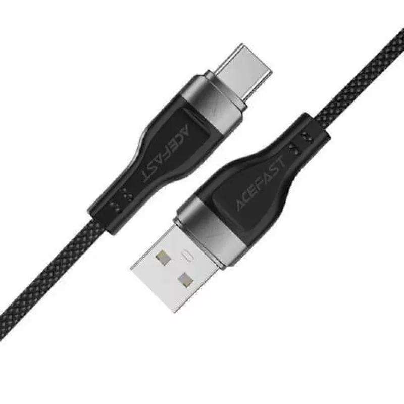 ACEFAST C11-04 USB-A to USB-C 3A Magnetic Braided Cable 1.2m Black