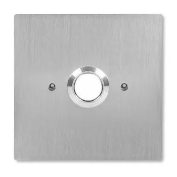 ACO INS-OB-60 Illuminated Flush-Mounted Normally Open Output Button, Stainless Steel, for O60 Electrical Box