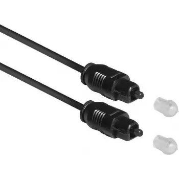 ACT 1.2m SPDIF TOSlink Optical Audio Cable Male to Male, Black, Zip Bag AC3690
