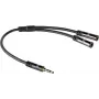 ACT AC3620 Audio Splitter Cable 0.15 m 3.5mm Male to 2x Female Black