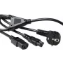 ACT AK5166 Power Splitter Cable Schuko to C13 + C5 1.8m Black