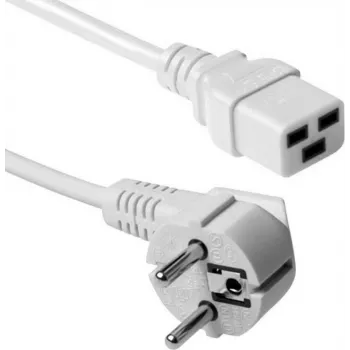 ACT AK5413 Power Cable White 0.6 m CEE 7/7 to IEC C19