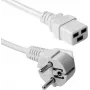 ACT AK5413 Power Cable White 0.6 m CEE 7/7 to IEC C19