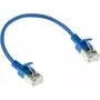 ACT Blue 0.15m LSZH U/FTP CAT6A Datacenter Slimline Patch Cable Snagless with RJ45 Connectors (DC7630)