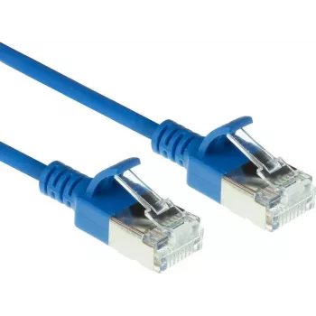 ACT Blue 5m LSZH U/FTP CAT6A Datacenter Slimline Patch Cable Snagless with RJ45 Connectors (DC7605)